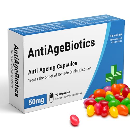 AntiAgeBiotics - Funny Gifts for Women, Joke Pill Box, Birthday Gifts for Mum, 30th, 40th, 50th Birthday Gifts for Women