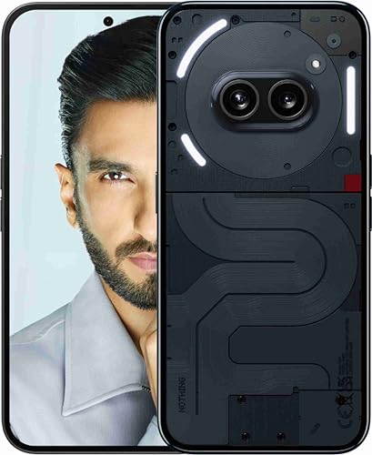 Nothing Phone (2a) 5G (Black, 8GB RAM, 128GB Storage) | 6.7" Flexible AMOLED Display | 50MP (OIS) + 50MP | 32MP Front Camera | Custom Mediatek Dimensity 7200 Pro Processor | The Iconic Glyph Interface