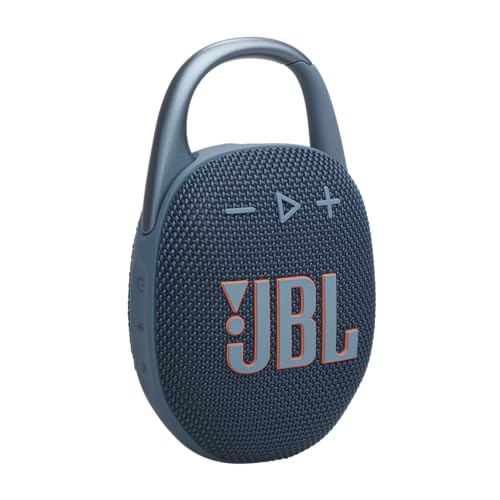 JBL Clip 5 Ultra-Portable Bluetooth Speaker with Integrated Carabiner, Big JBL Pro Sound, PlaytimeBoost, Waterproof Design and 12-Hour Playtime, Blue