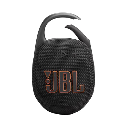 JBL Clip 5 - Schwarz – Tragbare Bluetooth-Lautsprecher-Box mit JBL Pro Sound, tiefem Bass und Playtime-Boost-Funktion – Wasserfest und staubfest – 12 h Laufzeit