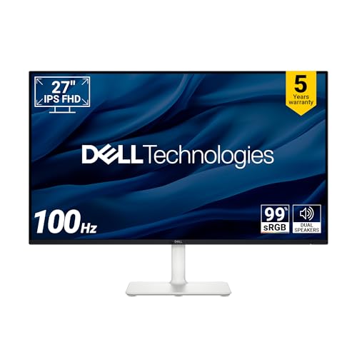 Dell-S2725H-Grey 68.58cm (27") FHD Monitor 1920x1080 at 100Hz, Built-in 5w Dual Speaker, Response Time: 4ms (Extreme), 99% sRGB (Typical), Ficker Free, Brightness: 300 cd/m2 (Typical), Ports: 2X HDMI