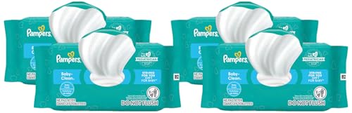 Pampers Baby Clean Wipes, Baby Fresh Scented, 1 Flip-Top Pack (72 Wipes Total) (Pack of 4)