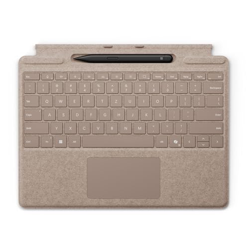 Microsoft Surface Pro Keyboard mit Surface Slim Pen | Sand | QWERTZ | kompatibel mit Surface Pro Copilot+ PC (11. Edition), Surface Pro 9 & Surface Pro 8