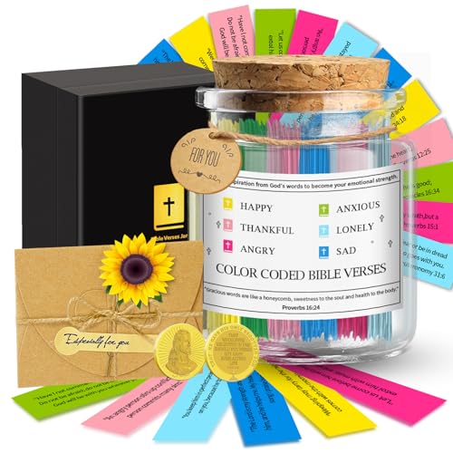 Bible Verse Jar – Handmade Prayer & Hope Scripture Jar for Mom & Dad, Inspirational Christian Gift for Women & Men, Mother’s Day & Father’s Day, Graduation Keepsake, Faith-Inspired Religious Present