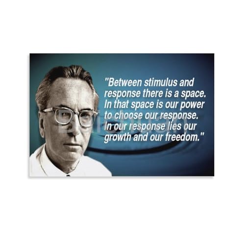 VFTTHYR Victor Frankel Poster Poster of Austrian Neuroscientist Quotes1 Canvas Painting Posters And Prints Wall Art Pictures for Living Room Bedroom Decor 20x30inch(50x75cm) Unframe-style