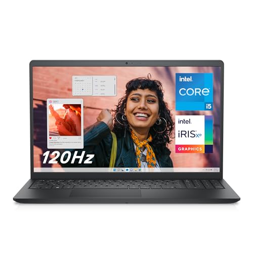 Dell Inspiron 15 3530 Laptop Notebook 15.6" FHD 120Hz Display, 13th Generation Intel Core i5-1334U, 16GB RAM DDR4, 512GB SSD, Intel Iris Xe Graphics, Windows 11 Home, English-UK Keyboard, Carbon Black
