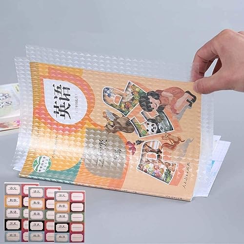 Catron Transparent Paper Sticker Book Cover Film Book Binding Cover [30 Pcs- 3 Different Sizes -10 Each] Waterproof Self-Adhesive Book Cover for Office School Textbook Protective Case (30)