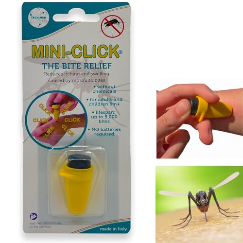 Bite and Sting Relief Clicker - Clinically Tested and Patented Mosquito Bite Relief, Fast Acting, Reduces Itch, Travel Size - Perfect Holiday Essentials Anti Itch Device