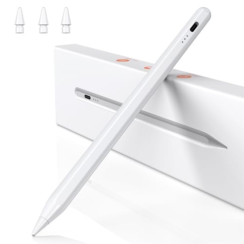 BAZO Stift für iPad - 2018-2025 Pencil 2. Generation mit Schnellladeleistung Palm Rejection und Neigungssensitivität Stylus für Pro 13''/12,9''/11''/ für iPad 6-11/A16/Mini 5/6.Gen/Air 3/4/5