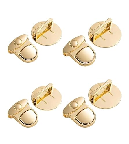 Artify | Metal Push Button (Pack of 2) | for Accessories Jewellry, Bags, Wallets and Luggage Making and Other DIY Projects - Golden