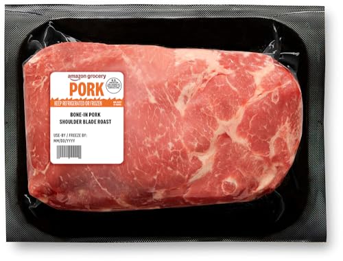 Amazon Grocery, Pork Shoulder Blade Roast, Bone-In, Weight Varies