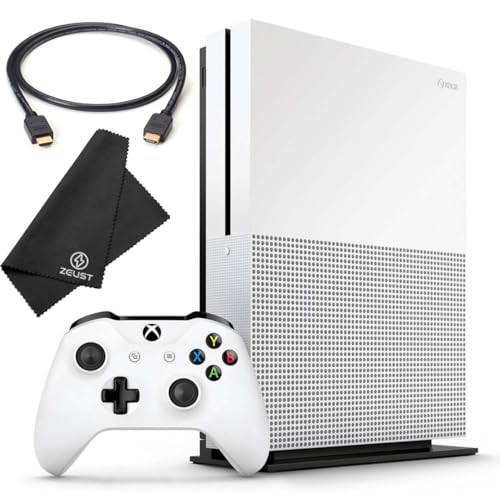 Zeust Xbox One S 512GB Console Bundle - Includes the Xbox One Series S 500 GB Console White, 1 Wireless Controller, HDMI Cable, and Microfiber Cloth - Compact Digital Gaming Console (Renewed)