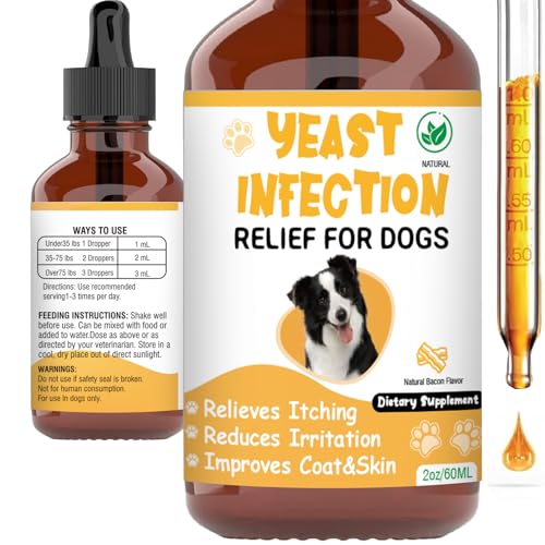 Natural Yeast Infection Treatment for Dogs,Supports Healthy Itch Relief,Inflammation Relief,Allergy Relief & More,Dog Ear Infection Treatment,Itch Relief for Dogs,Ear Infection Treatment for Dog