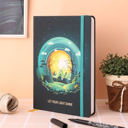 DOODLE Achieve Work Life Balance with 6 Month Undated Work Life Balance Planner - 336 Pages, 80 GSM - A5 (5.7x8.25 in) - Organize, Reflect, and Plan for a Balanced Life - Shinning Light