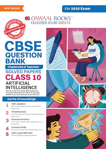 Oswaal CBSE Question Bank Class 10 Artificial Intelligence, Chapterwise and Topicwise Solved Papers For Board Exams 2025