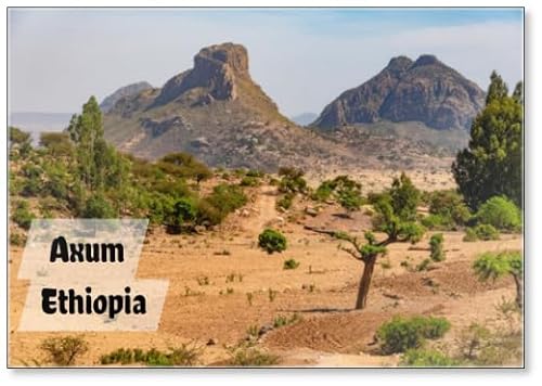 ETHOPIA, Spectecular Mountain Landscape Between Axum and Yeha, Fridge Magnet
