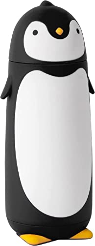 Bliss SATRT Glass Penguin Cartoon Water Bottle Funny Travel Mug Insulated Vacuum Water Bottle Travel Coffee Mug for Coffee Tea Beverages (Multicolor,Pack of 1)