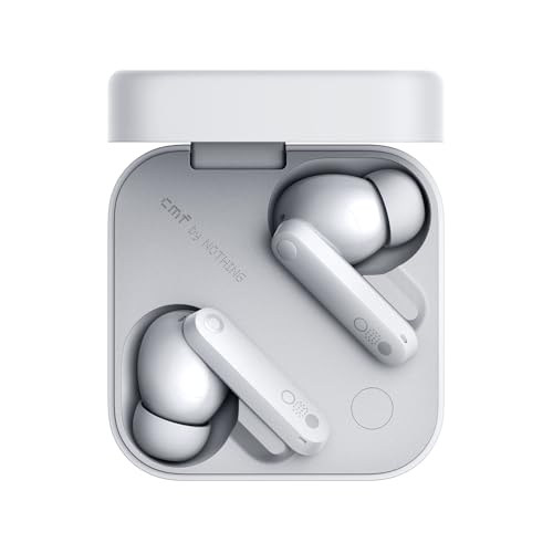 CMF Buds Pro 2 Wireless Earbuds, Hi-Res Audio with LDAC, 50 dB Hybrid Noise Cancelling Earbuds, Ultra Bass Technology, Bluetooth 5.3, 43H Play Time with Charging Case, 6 HD Mics Headphones, Light Grey