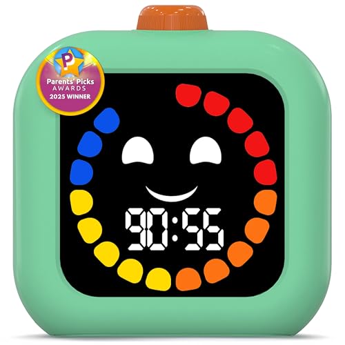 Visual Timer for Kids - 99 Minute Digital Rechargeable Countdown Kids Timer Visual for Classroom, Homework, Screen Time - Adjustable Autism, ADHD, and Time Management Tool (Green)