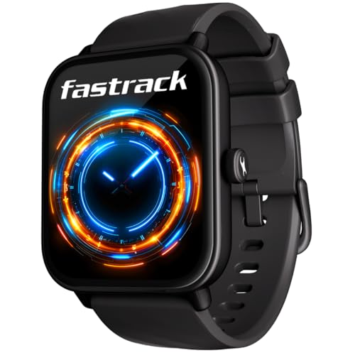 Fastrack Limitless Glide Smart Watch, Advanced UltraVU HD Display, SingleSync BT Calling, Advance Chipset, 85+ Sports Modes & Smartwatch Faces, AI Voice Assistant, 24 * 7 Health Suite, IP67 (Black)