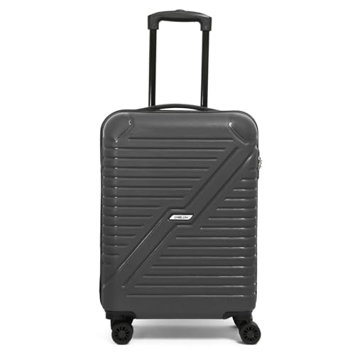Emblem Luggage Hard Polypropylene Cabin Trolley Small 55cm Trolley Bag for Travel, Lock System 360 Degree 8 Wheels (Grey)