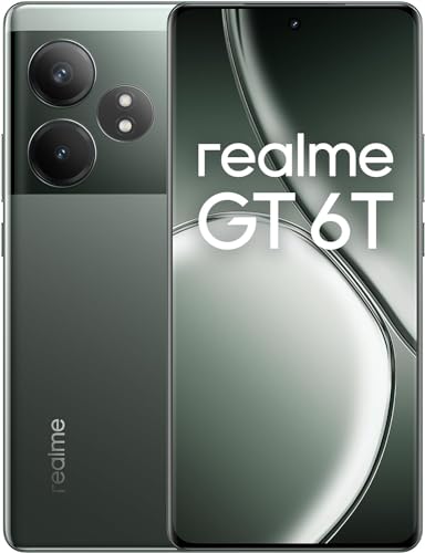 realme GT 6T 5G Smartphone, 50MP LYT-600 Handheld Camera, Snapdragon 7S Gen3 Processor, 120 Hz 6.78 Inch 6000nit Hyper Display, NFC, Dual SIM (Green, 12 + 256 GB)