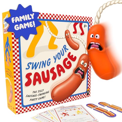Swing Your Sausage - Fun Family Party Games for Groups - Indoor Games for Adults and Kids - Party Games for Family Gatherings, Birthdays, and Christmas Party Games for Adults Game Night