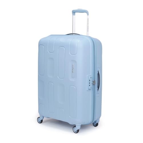 American Tourister Ivy 2.0, 68 CM Medium Hard Polypropylene Spinner Wheel Check-in Suitcase/Trolley Bag for Travel with Mounted TSA Lock & Smooth Sliding Wheels for Women & Men - Blue Frog