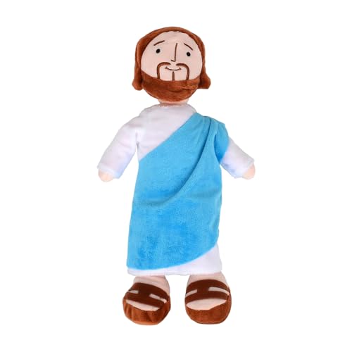 GUTERTOP 33 cm Lächelndes Jesus Plush, Klassischer Retter Jesus Kuscheltier Kann Stehen Oder Sitzen, Jesus Figur für Kinder Frauen Männer Partyzubehör Ostern