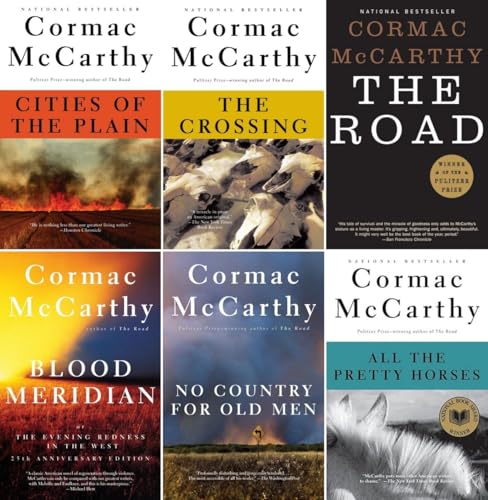 Cormac McCarthy Bestselling 6 Books Set - Cities of the Plain, The Crossing, The Road, Blood Meridian, No Country for Old Men, All the Pretty Horses