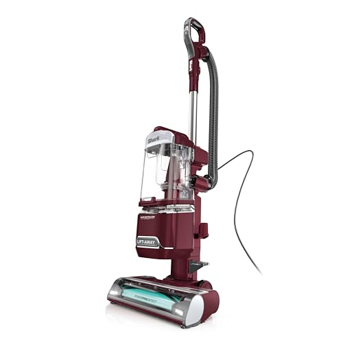 Shark DETECT Lift-Away Corded Upright Vacuum with Detect Technology, Self-Cleaning Brushroll for No Hair Wrap, Anti-Allergen Complete Seal, and Odor Neutralizer Technology, Burgundy, LA492
