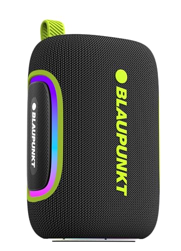 Blaupunkt ATOMIK OMG 75W Party Bluetooth Speaker I 100 Years German Legacy Audio I Jazzy Aura Party Neon Lights I Quad Batteries I IPX6 Splash & Dust Proof I Enjoy Bass Boost Music Outdoors & Indoors