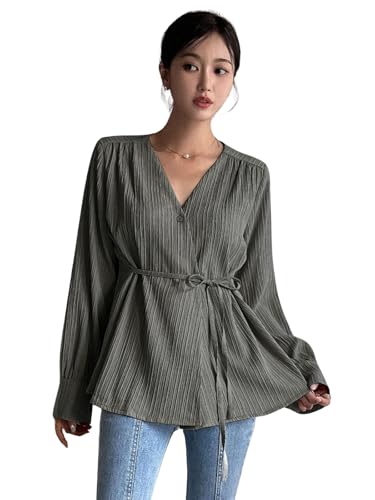 LERIYA FASHION Women's Solid Regular Fit Top (LF-W2052_Green S)