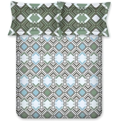 Bombay Dyeing Aster Collection Double Bedsheet 100 TC, 100% Pure Cotton Premium Bedsheet with 2 Pillow Covers
