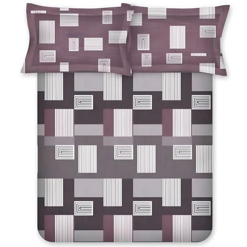 Bombay Dyeing Aster Collection Double Bedsheet 100 TC, 100% Pure Cotton Premium Bedsheet with 2 Pillow Covers