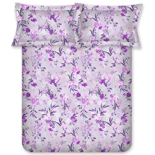 Bombay Dyeing Florentine Collection Double Bedsheet 144 TC, 100% Pure Cotton Premium Bedsheet with 2 Pillow Covers