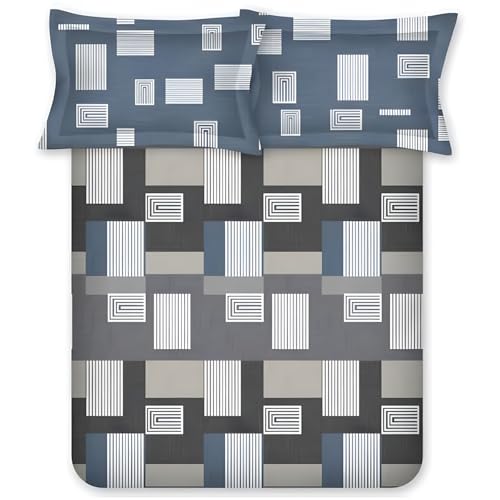 Bombay Dyeing Aster Collection Double Bedsheet 100 TC, 100% Pure Cotton Premium Bedsheet with 2 Pillow Covers