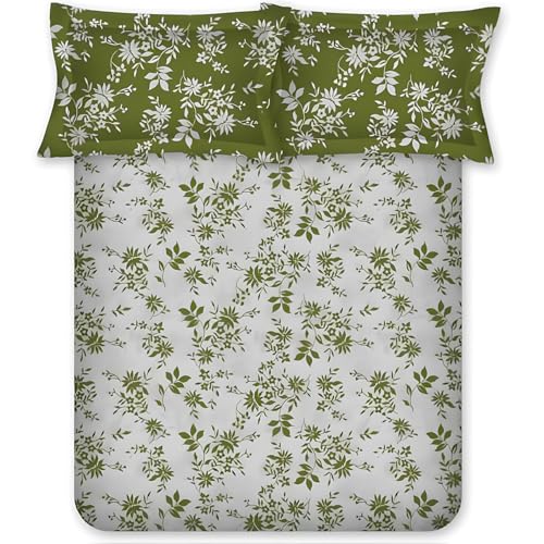 Bombay Dyeing Aster Collection Double Bedsheet 100 TC, 100% Pure Cotton Premium Bedsheet with 2 Pillow Covers