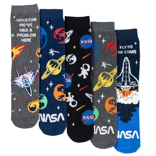 United Labels 5 Paar NASA Socken für Herren, bunt, 40-45, Herrensocken, Männer Strümpfe