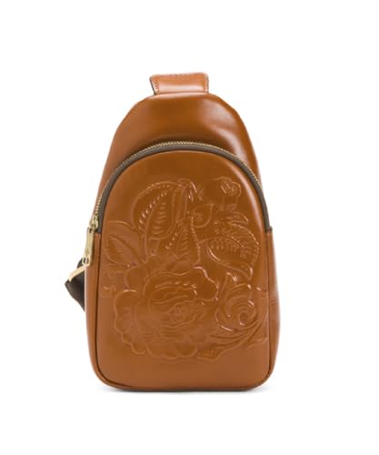Patricia Nash Leather Marisol Sling Bag (Florence Tan)