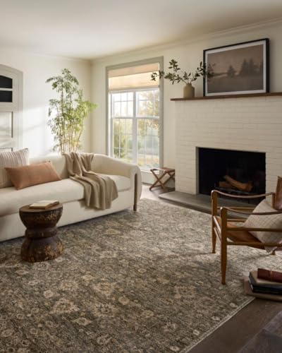 Loloi Magnolia Home by Joanna Gaines Junie Collection JUE-06 Lagoon/Natural 2'-7" x 8'-0", .38 Pile Height, Runner Rug