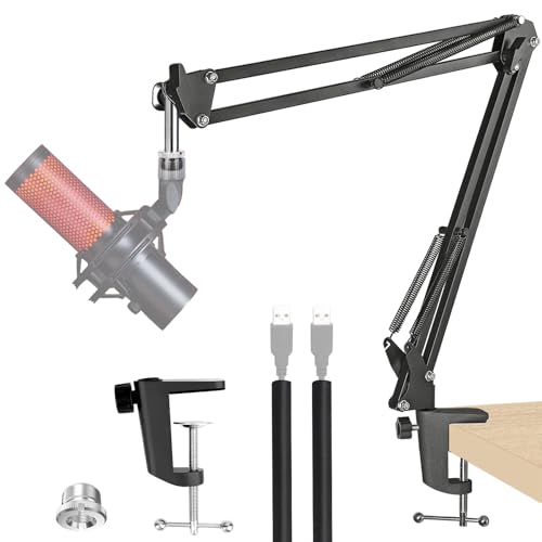 Quadcast 2 Mikrofonarm - Mikrofonhalter mit Kabelbinderbefestigung für Quadcast 2 Kondensatormikrofon Galgenarm für Quadcast 2