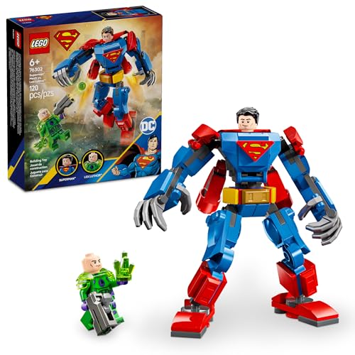 LEGO DC Superman Mech vs. Lex Luthor Building Toy - Superman Toy for Kids, Boys and Girls, Ages 6+ - Buildable Action Figure - Superhero Gift for Birthday - 76302