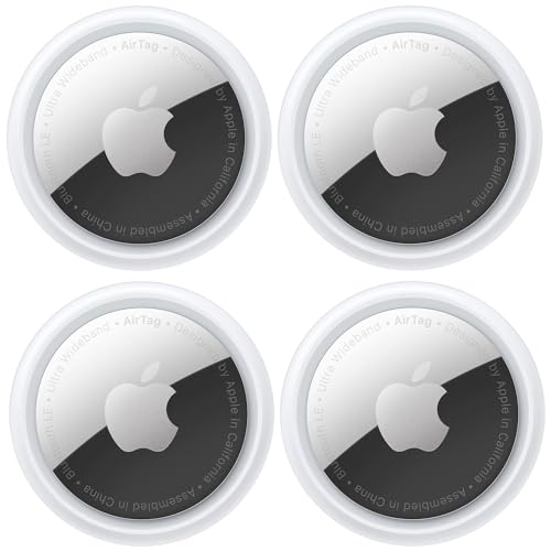 Apple AirTag Tracking Device, 4-Pack (Renewed)