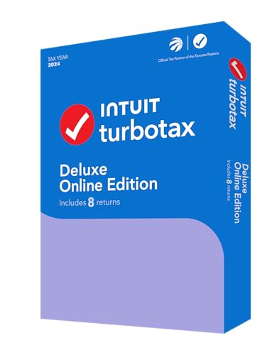 TurboTax Deluxe Online Edition 2024 - 8 Returns - English - Online Version [PC/Mac Online Code]