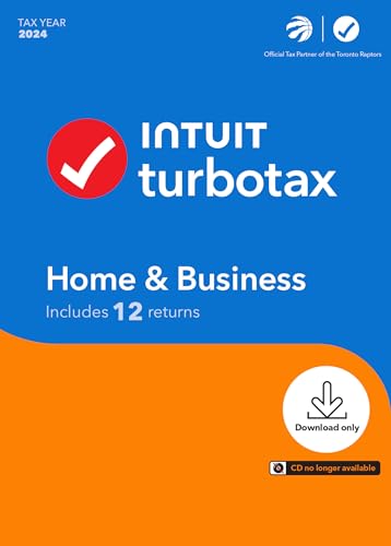 TurboTax Home & Business 2024 - 12 Returns - English - Windows - Digital Download [PC Online code]
