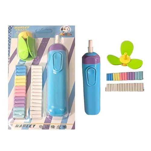 YBN Cute Electric erasers for Kids with Fan and 30 Refills Corded Electric Eraser (Multicolor)