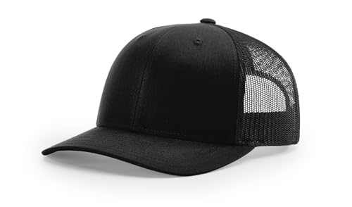 Richardson 112 Trucker Hat Black, S/M