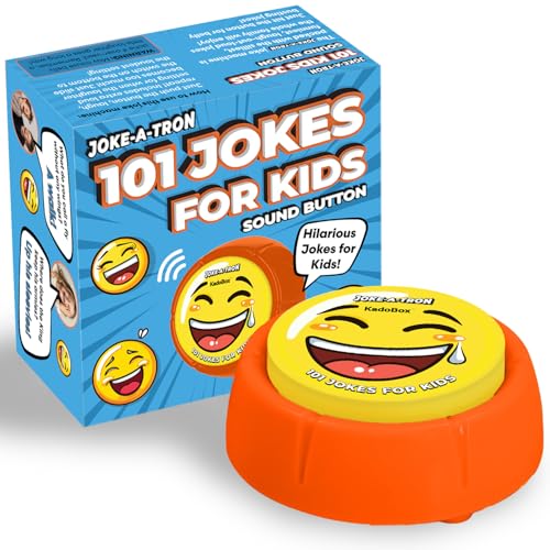 Funny 101 Jokes for Kids Electronic Sound Button - 101 One Liner Audio Kids Jokes - Gifts for Kids - Stocking Fillers for Boys and Birthday Gifts for Girls