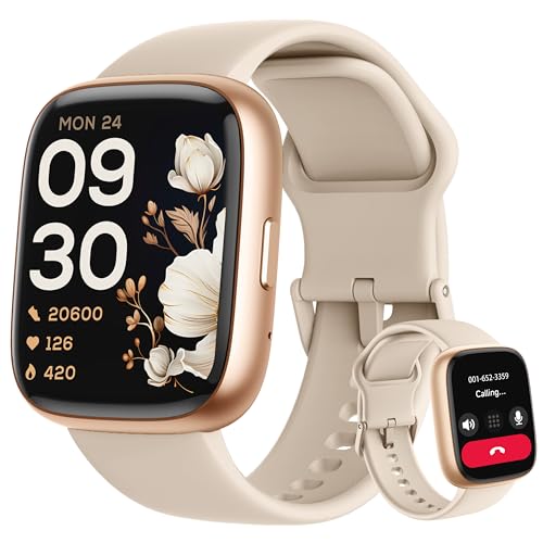 LODIMEKE Smart Watch, Alexa Built-in, Answer/Make Calls 44mm Smartwatch Women Men, 1.83" Sports Watch IP68 Waterproof, Heart Rate SpO2 Sleep Stress Monitor, Step Counter Watch for Android & iOS Phone